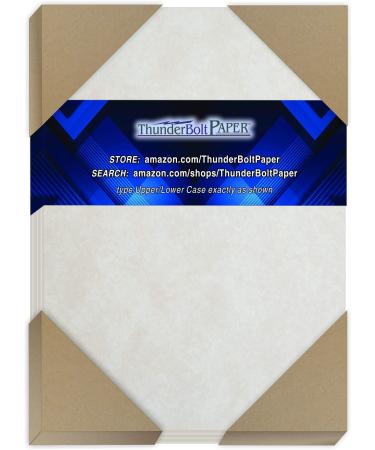 100 Gray Parchment 65lb Cover Weight Paper - 5.5 X 8.5 (5.5X8.5 Inches) Half Letter | Statement Size - Printable Cardstock Colored Sheets Old Parchment Semblance