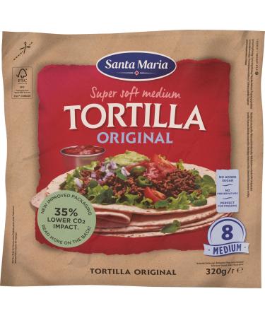 Santa Maria Tortilla Original Small | 12 x 320g | Ideal for tacos | Ideal for children's birthdays lunches or picnics