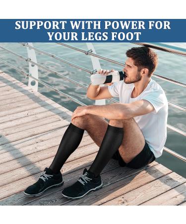 Copper Compression Socks (3 Pairs) 15-20 mmHg - Best for Athletic & Daily Use Men & Women, Running, Climbing Large-X-Large, Black - Buy Online on SooperMarket.com