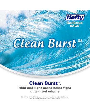 Hefty Garbage Bags Ultra Strong Tall 50 Litres White Kitchen Drawstring Arm & Hammer odour neutralizer 28 Bags - Buy Online on SooperMarket.com