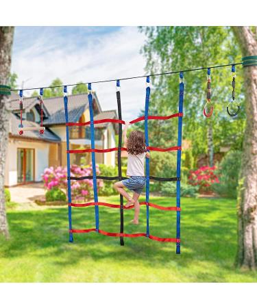 Mont Pleasant Kids Climbing Cargo Net | Ninja Swingset Rope Ladder for Jungle Gyms | Outdoor Obstacle Course Training Net 4.85ft x 6.1ft - Buy Online on SooperMarket.com
