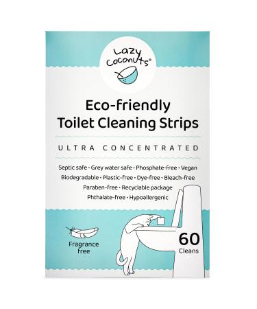 Toilet Bowl Cleaner Strips - 60 Cleans Plastic-free Dye-free With Lemon Essential Oil