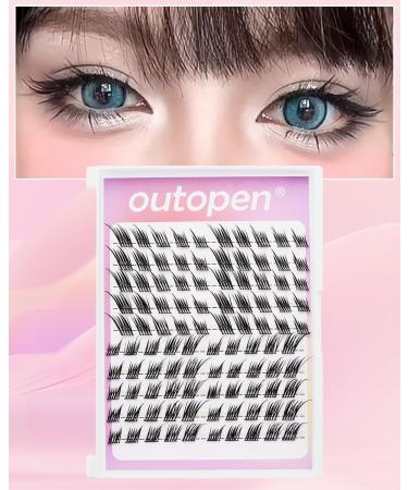 Outopen Manga Lash Clusters Fox Eye Lashes - DIY Lash Extension Kit with C Curl Natural Wispy Fairy Lashes Bond & Seal Tweezers | Shop Internationally - Buy Online on SooperMarket.com