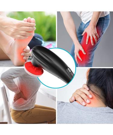 Handheld Back Massager with Heat - Cordless Electric Percussion Full Body Massager - Buy Online on SooperMarket.com