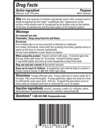 Compound W Maximum Strength Liquid Wart Remover - 0.31 fl oz - Buy Online on SooperMarket.com