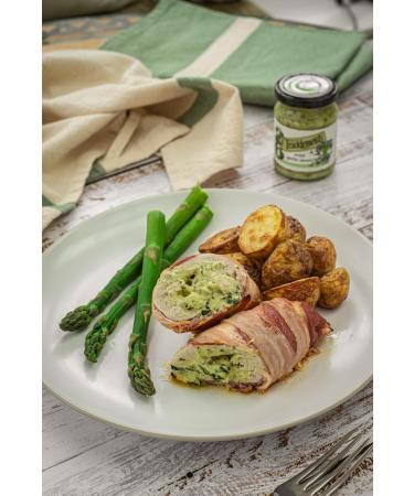 The Tracklements Co Ltd - Wild Garlic Sauce 140g - Punchy Garlic Honey and Mustard Blend - Great for Pork Potato Salad - Gluten-Free Vegetarian - Buy Online on SooperMarket.com