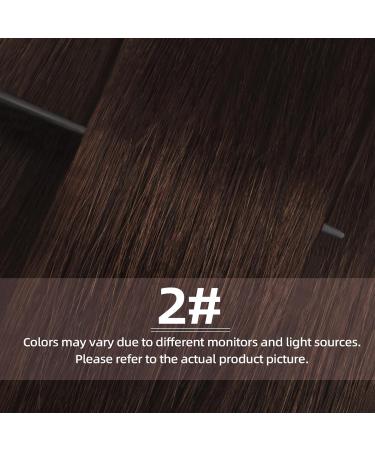 Vlasy Clip in Hair Extensions 14 70g Chocolate Brown Human Hair Seamless 7 Pieces Thick Weft Extensions for Women - Buy Online on SooperMarket.com