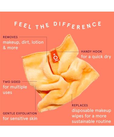 Cleanlogic Exfoliating Dual-Texture Face Cloths for Sensitive Skin - Vegan Assorted Colors Removes Makeup & Dirt - Pack of 3 - Buy Online on SooperMarket.com