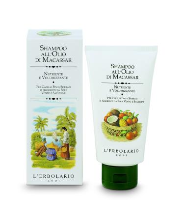 L'Erbolario Macassar Oil Shampoo Nourishing and Volume-boosting For fine and brittle or Sun-damaged Hair