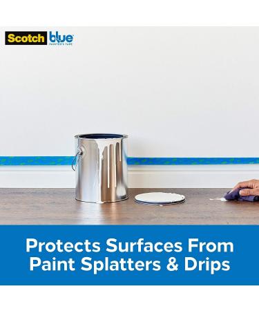 ScotchBlue Pre-Taped Painter's Plastic with Dispenser  Prepares and Protects in One Easy Step  Multi-Surface Painter's Tape and Plastic for Indoor Use  24 Inches x 30 Yards  1 Roll With Dispenser 24 Width - Buy Online on SooperMarket.com