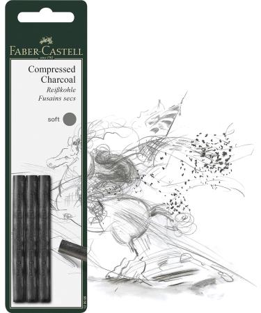 Faber-Castel FC129997 Pitt Compressed Charcoal Sticks (3 Pack) - Buy Online on SooperMarket.com