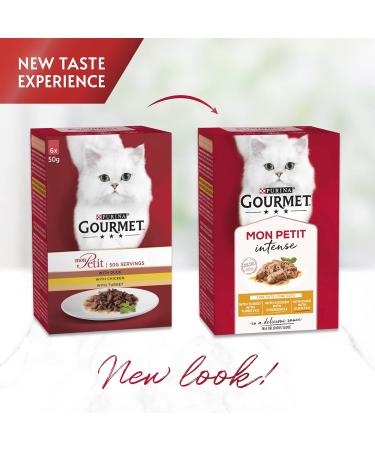 Gourmet Mon Petit Intense Tuna Salmon and Trout Adult Wet Cat Food 6x50g Pack of 8 - Buy Online on SooperMarket.com