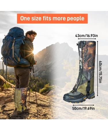 Aedcbaide Men's Gaiters - 900D Waterproof Oxford Raingaps with TPU Foot Belt | Ultra-Light Leg Protection for Snow Hiking & Outdoor Adventures - Buy Online on SooperMarket.com