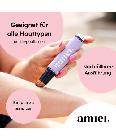 Amici Sun Protection Brush - Beachy Blue | Complete Sun Protection for Babies Children & Adults | Brush & Makeup Applicator in One - Buy Online on SooperMarket.com