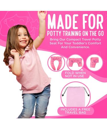 Cadily Princess Foldable Potty Training Seat for Toddlers - Portable Travel Potty Seat - Buy Online on SooperMarket.com