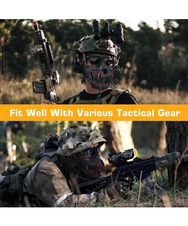 Guayma Airsoft Skull Mask for Halloween Cosplay and Paintball - Black - Buy Online on SooperMarket.com