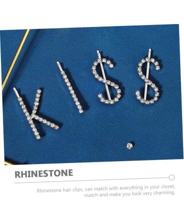 GALPADA 1 Set kiss hairpin hair clip for thick hair clips for thick hair alphabet hair clips bling hair clips glitter hair pin small hair barrettes rhinestones child flash alloy - Buy Online on SooperMarket.com