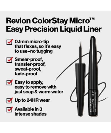 REVLON ColorStay Micro Easy Precision Liquid Liner 301 Blackout - Long-Lasting Formula for Bold Black Lines - Buy Online on SooperMarket.com