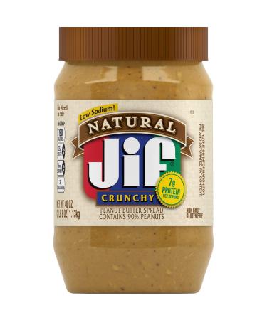 Jif Natural Crunchy Peanut Butter 40 oz