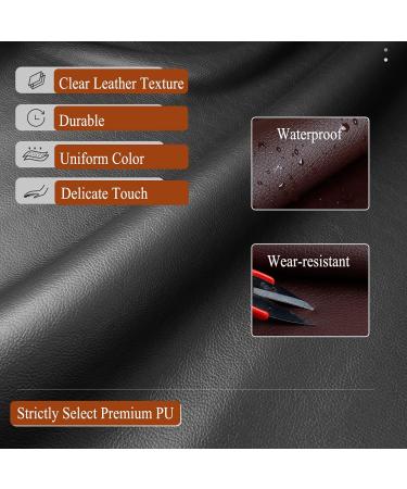 Dark Green Leather Repair Patch 8x12 Inch with Reinforcement Tape - Self Adhesive for Furniture, Sofas, Car Seats - Premium PU Leather Repair Kit (2 Pack) - Buy Online on SooperMarket.com
