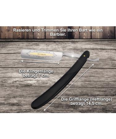 Premium 3-Piece SOLINGEN Shaving Set - Gold Etched Razor Hollow Grind Leather Strop & Paste - International Shipping Available - Buy Online on SooperMarket.com
