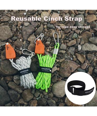 Hikeman Camping Rope with Ratchet Pulley | Adjustable Guy Lines for Tent, Canopy, Kayak & Grow Light | Khaki - Buy Online on SooperMarket.com