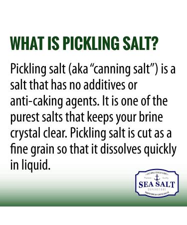 Caravel Gourmet Pickling & Canning Sea Salt - Fine Grain Non-Iodized Salt for Home Curing - Gluten Free, No Additives, Kosher - 1lb Pouch - Buy Online on SooperMarket.com