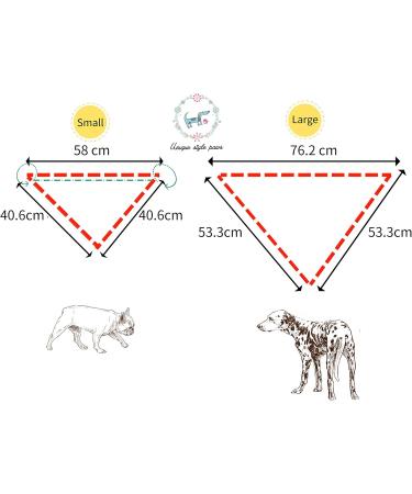 Buy Unique Style Paws Dog Collar - Washable Cotton Neck Triangle for Small & Large Dogs and Cats (1-Pack) - Black/Red - Buy Online on SooperMarket.com