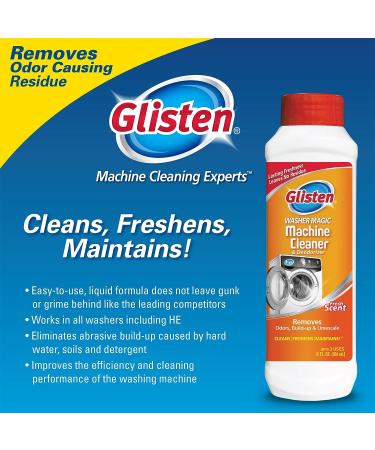 Glisten Washer Magic Machine Cleaner  Remove Odors and Buildup  Cleans Front Load & Top Load Washers  Safer Choice Winner  Pack of 2  24 Ounce 2 Pack - Buy Online on SooperMarket.com