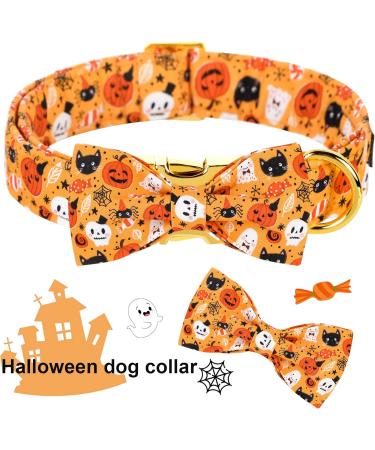 Shop Pumpkin Ghost Aring Pet Dog Collar - Adorable Halloween Collars for Boys & Girls X-Large Metal Buckle - Perfect Gifts! - Buy Online on SooperMarket.com