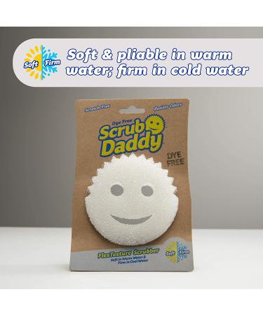 Scrub Daddy Sponge - Dye Free, Scratch-Free & Multi-Use Scrubber for Dishes | Odor Resistant & Deep Cleaning | Dishwasher Safe - Buy Online on SooperMarket.com