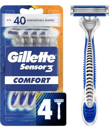 Gillette Sensor3 Men's Disposable Razor Bundle | Sensor3 and Sensor3 Sensitive (4 Razors Each) Razor + Razor 4 Count 4 Count (Pack of 1) - Buy Online on SooperMarket.com