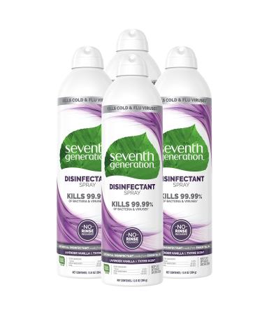 Seventh Generation Disinfectant Spray, Lavender Vanilla & Thyme, 13.9 Ounce (Pack of 4)