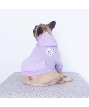 iChoue French Bulldog Frenchie Clothes Hoodies For Dogs Pug English Boston Terrier Bully Pitbull Corgi Sweatshirt Sweater Clothing - Light Purple/Medium Medium (Pack of 1) Light Purple - Buy Online on SooperMarket.com