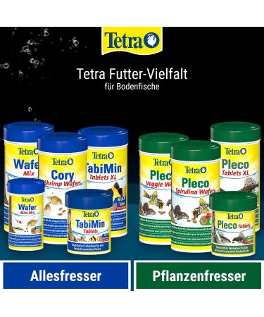 Tetra Pleco Veggie Wafers - Mineral-Rich Fish Feed for Herbivorous Soil Fish - 250 ml Can (105 g) - Improves Vitality - Buy Online on SooperMarket.com