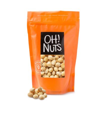 Oh! Nuts Oven Roasted Macadamia Nuts | Dry-Roast, Unsalted, & Gluten-Free | All-Natural, Additive-Free Healthy Snack | Large-Sized, No Oil Keto Snacks in Resealable 1-Pound Bag for Extra Freshness 1 Pound (Pack of 1)