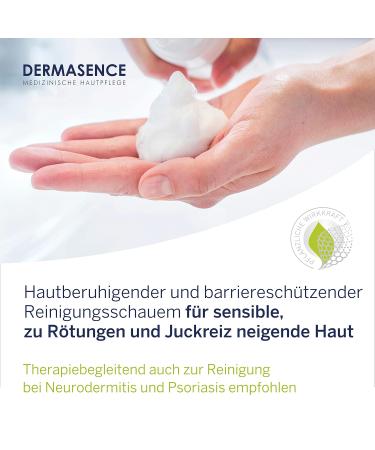 Dermasence Vitop Forte Cleaning Foam 200ml - Mild Soap-Free pH Skin Neutral Cleanser for Sensitive Skin | Neurodermatitis | Enriched with Green Tea & Aloe Vera - Buy Online on SooperMarket.com