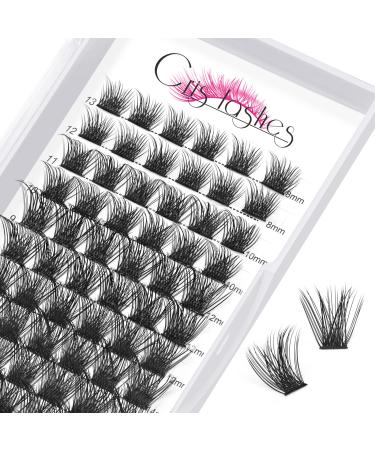 78pcs Crislashes DIY Individual Lashes, Eyelash Clusters D Curl Mix 8-16mm Length 13 Rows Lash Clusters Reusable Wide Stem Soft Lightweight Dramatic Look Lashes For Home Use(H-D Curl Mix8-16mm) mix 8-16mm Volume-D-Curl