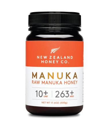 New Zealand Honey Co. Manuka Honig MGO 263+ / Um 10+ |Active and raw |Made in New Zealand |500g MGO 263+ |Um 10+ 500 g (1 Pack)