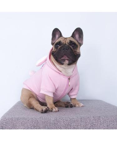 iChoue Bunny Dog Costume for Medium Dogs - Pink, Large | Cute Animal Hoodie for French Bulldog, Pug, Pitbull, Boston Terrier | Easter Christmas Halloween Pet Clothes - Buy Online on SooperMarket.com