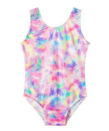 QoozZ Leotard for Girls Sparkle Gymnastics Leotards 5-6y Child Graffiti