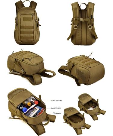 Huntvp Mini Daypack Military Backpack 10L/20L - Tactical Assault Pack for Hunting, Camping, and Trekking - Black - Buy Online on SooperMarket.com