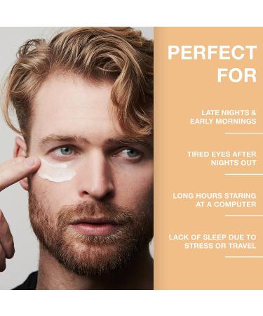CRVFT Men's Under Eye Cream .25oz | Brighten Dark Circles & Reduce Puffy Eyes | AM/PM Treatment | Caffeine Infused | Made in USA | Paraben & Sulfate Free | Peppermint Scent - Buy Online on SooperMarket.com