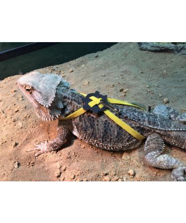 Soft Suede Adjustable Reptile Lizard Harness Leash Adjustable Light Soft Fashion (Yellow) - Buy Online on SooperMarket.com