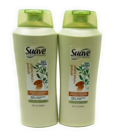 Suave Professional Almond and Shea Butter Shampoo and Conditioner 2 Pack 28 FL OZ Each