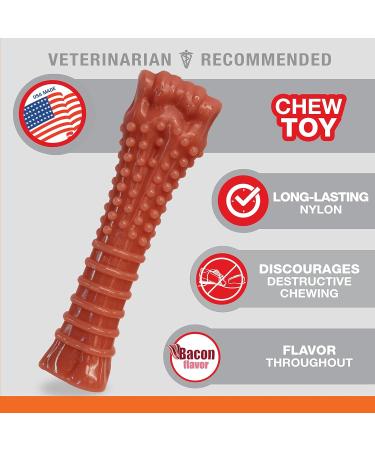 Nylabone Dura Chew Extreme Tough Dog Chew Toy Bone XL - Bacon Flavour | For Dogs over 23 kg - Buy Online on SooperMarket.com