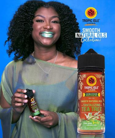 Tropic Isle Living Natural Hair Growth & Skin Care Oil | Refreshing Fragrance | Hydrating Massage Oil | Hot Oil Treatment 4oz (Tea Tree) - Buy Online on SooperMarket.com