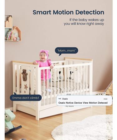2K Baby Monitor with Camera, Night Vision, Two Way Audio | WiFi Control, Alexa Compatible, SD&Cloud Storage - GNCC C1Pro C1Pro-2K - Buy Online on SooperMarket.com