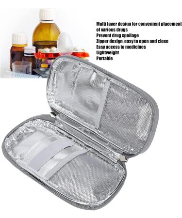 Portable Diabetic Medication Cooler Bag - Prevent Spoilage - Easy to Close - Multi Layer - Travel Friendly (Blue) - Buy Online on SooperMarket.com
