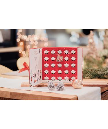 English Tea Shop Organic Book Style Red Advent Calendar - 25 Loose Leaf Tea Pyramid Bags - 13 Different Flavours. 50 g U060772 - Buy Online on SooperMarket.com
